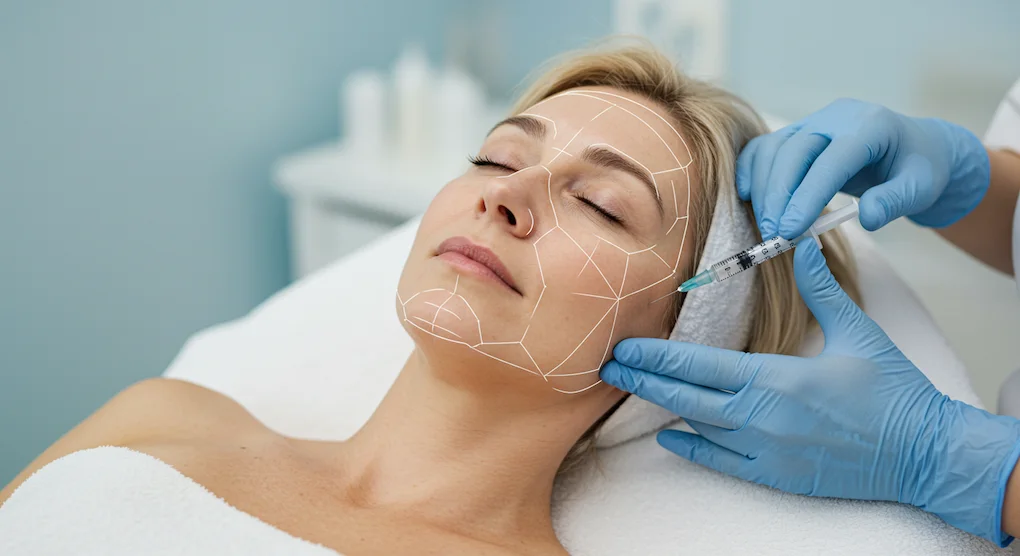 Resultados visibles del tratamiento con Ellansé en mejillas y contorno facial antes y después
