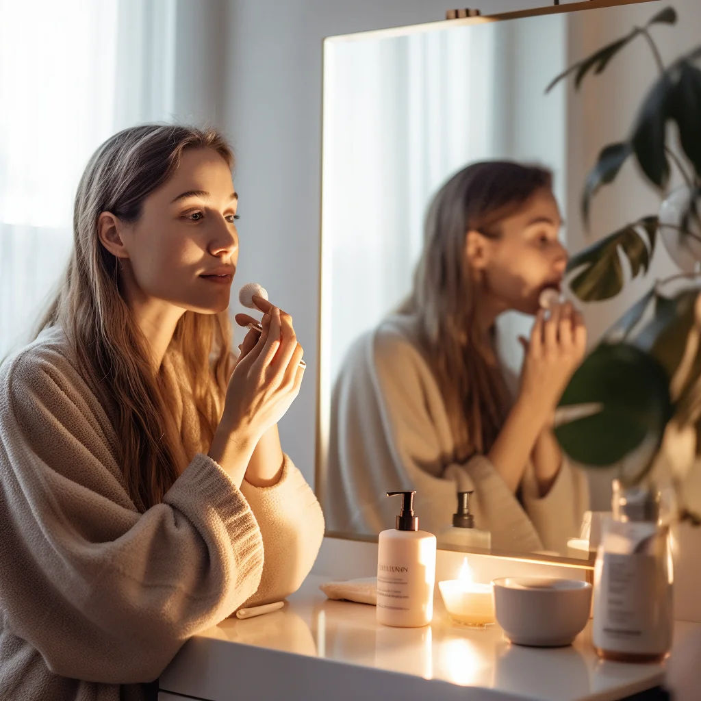 Skin care facial con ingredientes activos para tratar manchas, acné y envejecimiento